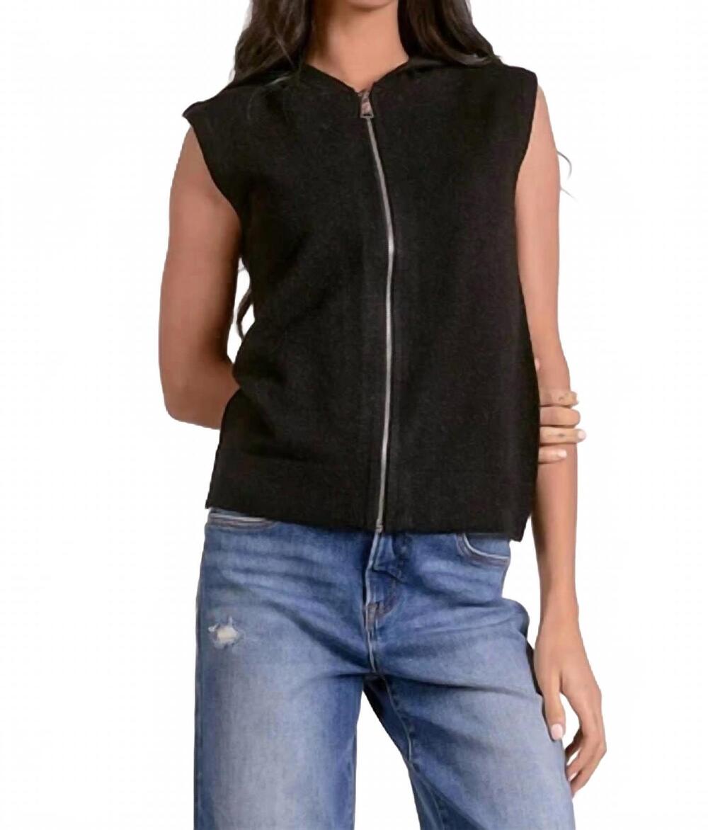NEW ELAN bridgette hoodie sweater in black